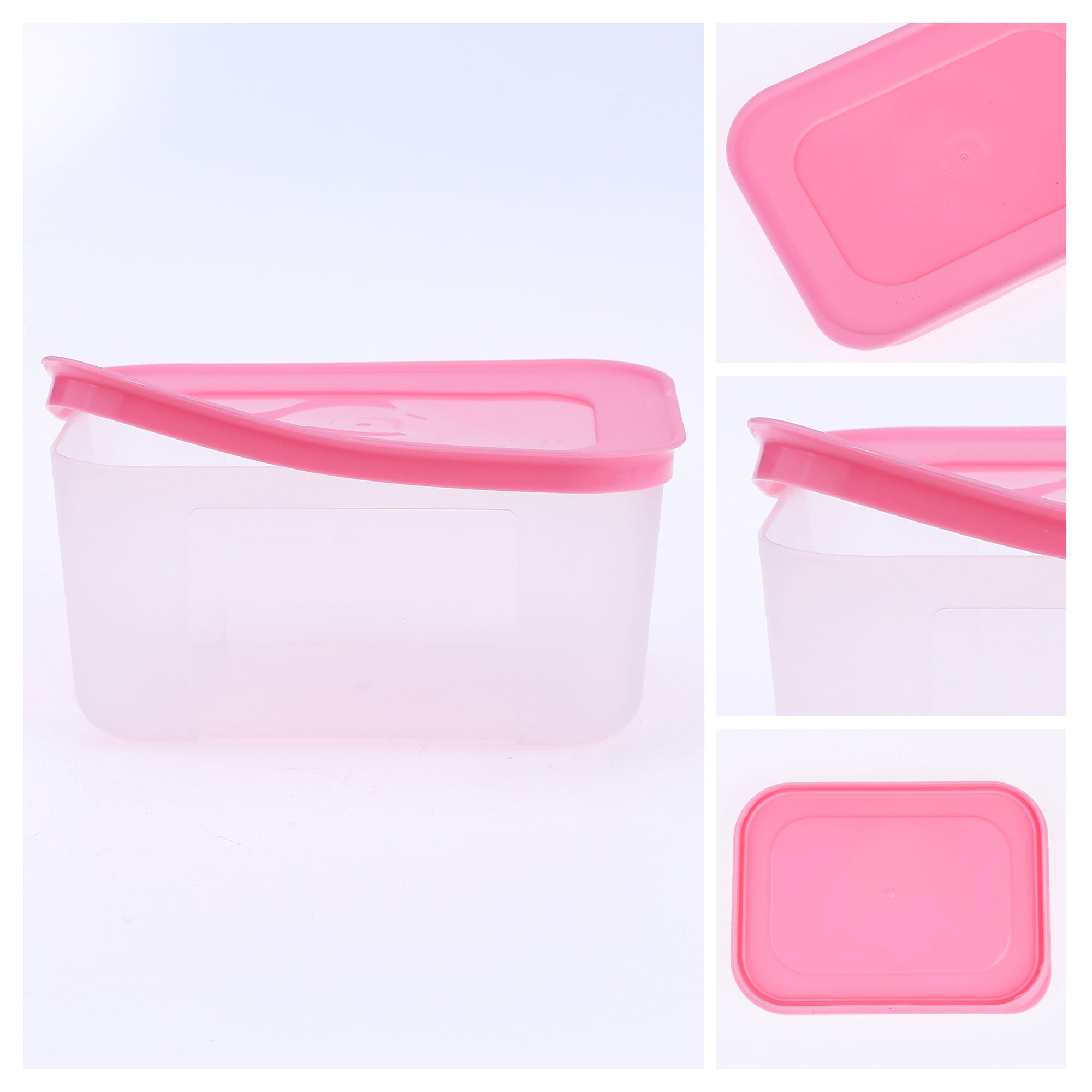 Unique Bargains Food Storage Containers Reusable Lunch Box 12 Packs Pink