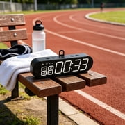 YIEMEEN Large Gym Timer Clock Gym Stop Watch Count Down/Up, Workout Timer Interval Clock with Remote, LED Interval Training Timer
