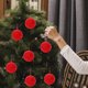 thumbnail image 5 of Bolas navideñas de lana fina de poliéster, adornos navideños, adornos navideños, adornos colgantes para fiestas navideñas, suministros navideños, bolas navideñas de 5 cm, pequeñas piezas colgantes, de, 5 of 6