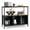 Black, variant on Costway Buffet Sideboard Kitchen Storage Cabinet Open Shelf w/ 3 Compartments Rustic