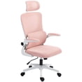 thumbnail image 1 of Ergonomic Pink Mesh Office Chair with Adjustable Rotatable Headrest and Lumbar Support, High Back Computer Desk Chair with Tilt Function for Home Office, Study, and Bedroom, 1 of 7