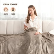 MARNUR Electric Blanket 72 x 84 Full Size Heated Blanket, 6 Heating Levels, 10H Auto-off - Linen