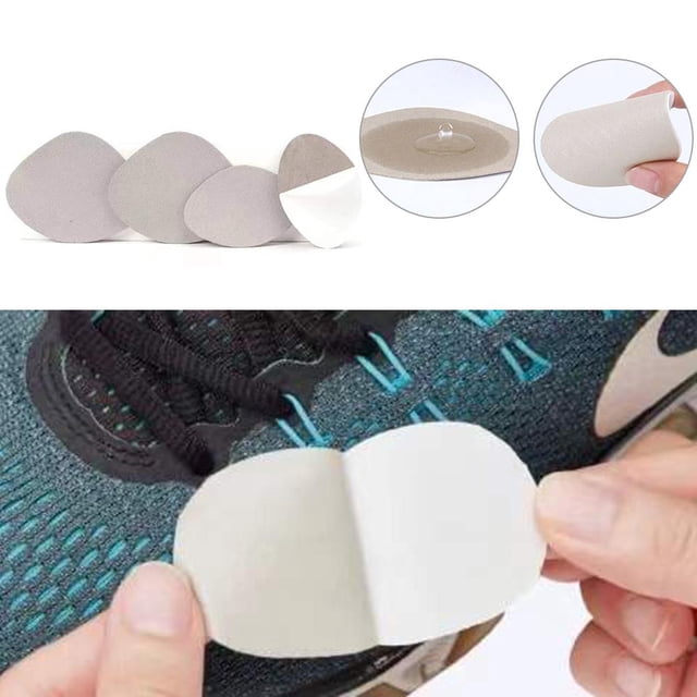 4 parches para zapatos, adhesivos para reparación de vampiros, plantillas para zapatos, protector para agujeros de talón (gris)