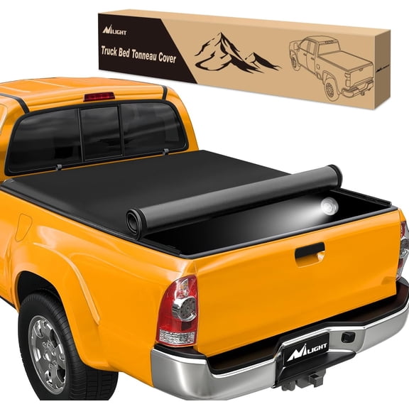 Nilight Soft Roll Up Truck Bed Cover Compatible with Toyota Tundra 2014 2015 2016 2017 2018 2019 2020 2021 6.5ft