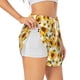 thumbnail image 1 of Balery Yellow Polka Dot Sunflower Pantalones cortos deportivos para mujer con forro y dos bolsillos, elásticos, para entrenamiento, gimnasio, yoga-Large, 1 of 7