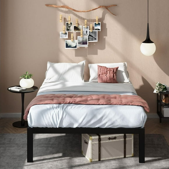 ZINUS Lorrick 18 inches Metal Platform Bed Frame / Mattress Foundation / Easy, Bolt Free Assembly