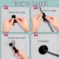 thumbnail image 3 of Yazoeia 4PCS Cable Routing Kit for Ethernet Cable, 1 Inch Rubber Wall Hole Cable Feed Through Bushings, Ethernet Cable Grommet Compatible with Cable Under 7mm (Black) CJC912-186501, 3 of 9