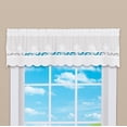 thumbnail image 2 of Collections Etc Embroidered Eyelet and Lace Border White Kitchen Curtains, 2 of 3