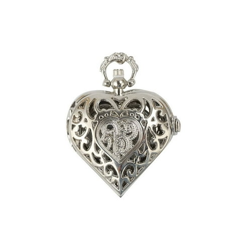 DESIGNICE Pocket Watch Heart-Shaped Hollow Design Pocket Watches for Men Creative Flip Cover Function Anniversary Gifts for Men