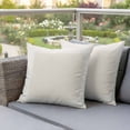 thumbnail image 5 of Pack of 2 Outdoor Pillow Covers 18x18 Inch Waterproof Cream Greek Key Throw Pillow Covers,Decorative Couch Pillow Shams Protectors Geometric Greece Ancient Farmhouse Geo Patio Cushion Pillowcases, 5 of 8