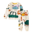 thumbnail image 4 of LIIPEE Cartoon Graphic Pajamas For Boys Long Sleeve Tees And Pants Pajama Set 2 Piece Kids Autumn Comfortable Cute Everyday Sleepwear,6-7 Years, 4 of 4