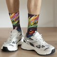 thumbnail image 6 of Sigee Colorful Dragon Head Profile for Contrast Design Soft Moisture-Wicking Socks Crew Casual Athletic Stretchy Loose Middle Tube Socks, 6 of 6