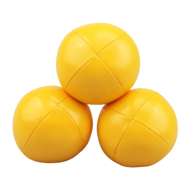 3 pelotas de malabarismo de poliuretano para niños, divertidas para practicar actividades en el patio. amarillo