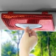 thumbnail image 6 of OTOSTAR Tissue Holder Box Mask Holder for Car, PU Leather Car Visor Tissue Holder Napkin Holder, Backseat Tissue Case Holder for Car, Vehicle (Red), 6 of 7