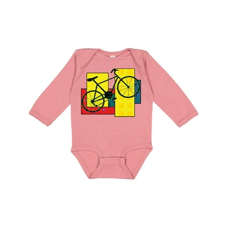 

Inktastic Bike Pattern Blocks Gift Baby Boy or Baby Girl Long Sleeve Bodysuit