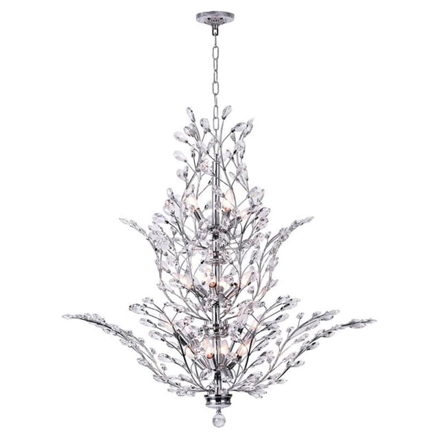 CWI Lighting Ivy 18 Light Chandelier With Chrome Finish