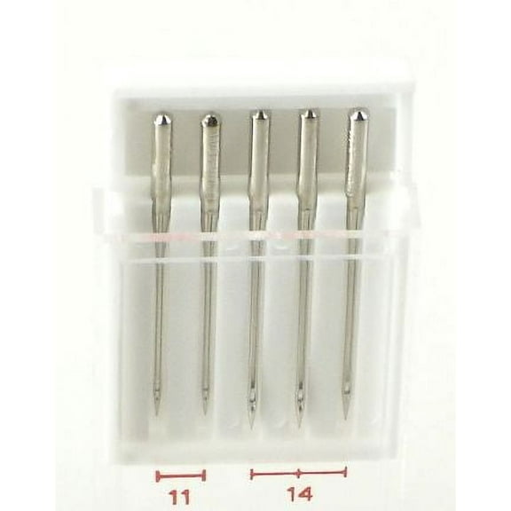 5pk Assorted Serger Needles Size 11 & 14, Janome #784860100