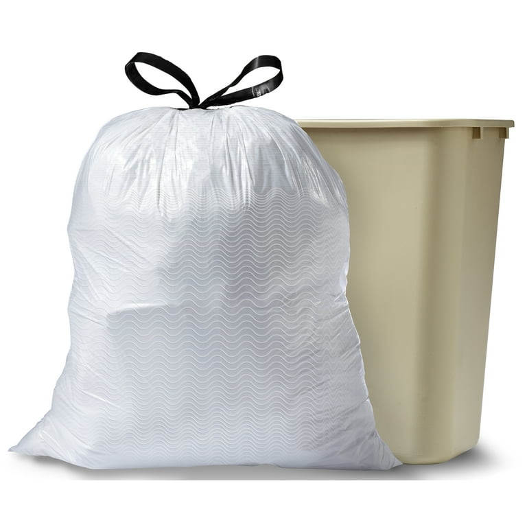 Clear Medium Trash Bags - 13 Gallon Plastic Garbage Bags Tall