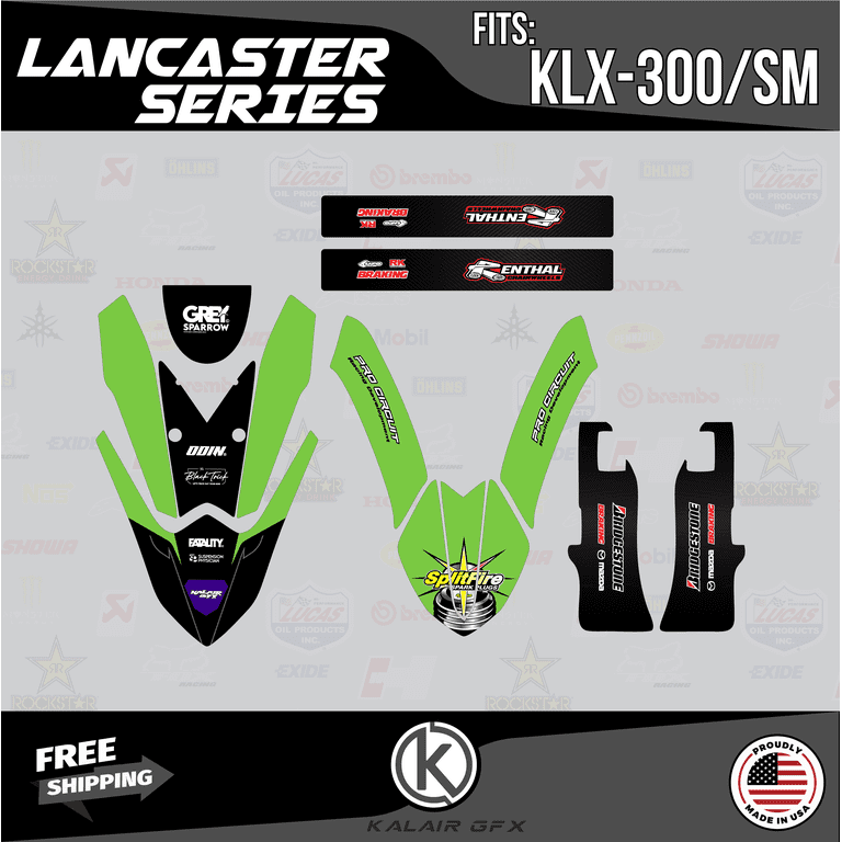 Kalair GFX Graphics Kit for Kawasaki KLX300SM (2021+) Lancaster