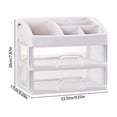 thumbnail image 3 of Hovmgk Storage Rack Drawer Type, Multi-use Plastic Organizer for Office & Home, Stackable Sundries Storage Box, White Cosmetics & Office Supplies Organizer, Efficient Design, 3 of 7