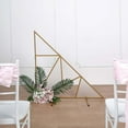 thumbnail image 6 of Efavormart 3ft Tall Gold Metal Geometric Wedding Backdrop Triangle Floor Stand, Flower Stand Doorway Wall Prop With Cloudy Film Insert for Weddings, Showers, Party, Centerpiece Decorations, 6 of 11