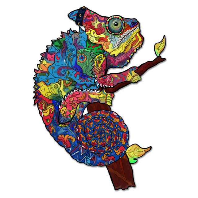 Rompecabezas De Madera 3D Rompecabezas De Madera Colorido Animal Forma Rompecabezas Piezas Rompecabezas De Madera Juguete Para La Decoración De La Colección De Juegos Familiares Serendint FN007406-01