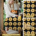 thumbnail image 5 of Sunflower and Grid Black Pattern Round Tablecloth 70"x70", Wrinkle Resistant Wipeable Table Cover for Kitchen Dining Room Picnic Patio and Party, 5 of 5