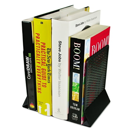 Artistic Urban Collection Punched Metal Bookends, 6 1/2 x 6 1/2 x 5 1/2, Black -AOPART20008