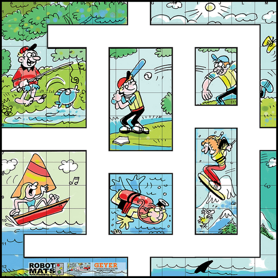 Robotics, Creative Playmats, Outdoor Technical Mat, 36" x 36"