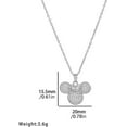 thumbnail image 6 of Cute Lady Mouse Pendant Necklace for Women Surgical Stainless Steel Hypoallergenic Crystal Choker Chain Adjustable Comfortable Dainty Anniversary Birthday Holiday Jewelry, 6 of 12
