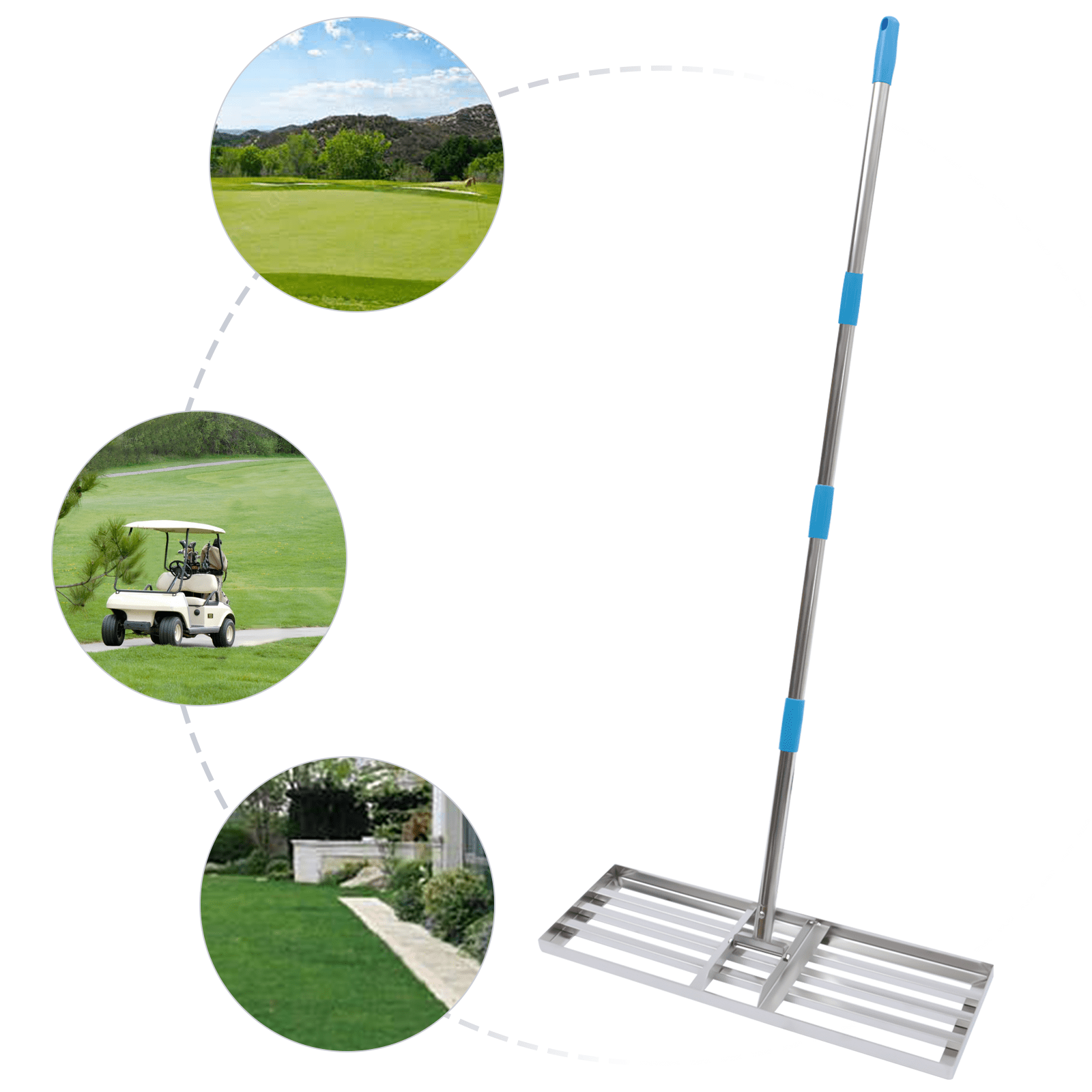 Miumaoev Lawn Level Tool with Upgrade Telescoping Handle, Stainless ...
