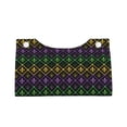 thumbnail image 4 of Kdxio Mardi Gra Geometric Print Tissue Box Cover,Modern PU Leather Rectangular Tissue Box Holder for Bathroom Living Room Bedroom Office Desk Car Home, 4 of 9