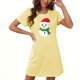thumbnail image 1 of Camisón corto navideño para mujer, talla grande, cuello redondo, manga corta, estampado en el pecho, vestido de noche para mujer, 1 of 3