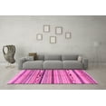 thumbnail image 3 of Ahgly Company Indoor Square Oriental Pink Modern Area Rugs, 5' Square, 3 of 4