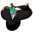 thumbnail image 2 of Theater Sacks LLC 7.5-foot Soft Memory Foam Micro Suede Beanbag Chair Lounger Olive Micro Suede, 2 of 5