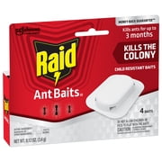 Raid Ant Killer Baits, For Household Use, Kills the Colony, Kills Ants for 3 Months, Child Resistant, 4 Count