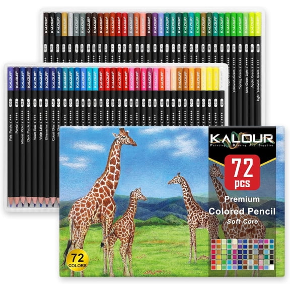 72 Count Colored Pencils for Adult Coloring Books, Soft Core,Ideal for Drawing Blending Shading,Color Pencils Set Gift for Beginners Artists