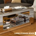 thumbnail image 5 of ARICOEASY Mirrored Coffee Table with LED Light & Large Storage for Living Room, 5 of 8