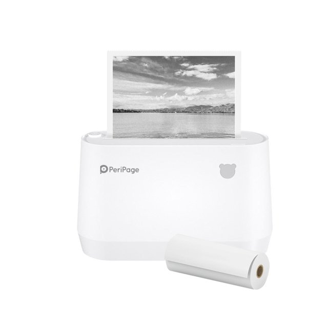 PeriPage A9 Mini Portable Thermal Notes Printer 203dpi BT Pocket Photo Mobile Printer Receipt Label Maker Sticker Support 56mm/77mm Paper Width Compatible with Android iOS Smartphone Windows