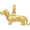 thumbnail image 4 of 14K Yellow Gold Solid Polished 3-D Wire Haired Dachshund Charm (17 X 25) Made In Peru c2360, 4 of 6