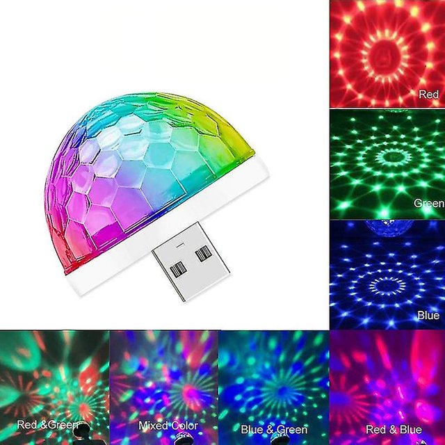 Multicolor Usb Led iluminación del coche atmósfera luz neón luces coloridas Control de voz Mini Festival
