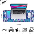 thumbnail image 5 of Long Mouse Pads for Desk,Purple Ethnic Mandala Pattern Desk Mats on Top Of Desks, Desk Mouse Pad Extra Large with 3mm Non-Slip Base and Stitched Edge for Gaming,Office,Work,Home 31.5"x11.8", 5 of 6