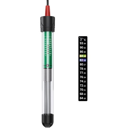 Pawfly Aquarium Heater 100W Adjustable Submersible Heating Rod with  Electronic Thermostat LED Indicator Light and Thermometer Sticker for  Freshwater Marine Fish Tanks | Walmart Canada