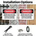 thumbnail image 3 of (2 Pack) Moving Gate Can Cause Serious Injury Or OSHA Danger Sign 24 Inch X 18 Inch Indoor / Outdoor Rust-Free Aluminum Metal Signs for Workplace, Workshop, and Construction Site, Made, 3 of 8