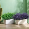 thumbnail image 5 of ZOELNIC Outdoor Plants Artificial for Porch 8 Bundles Artificial Flowers Outdoor UV Resistant Fake Flowers No Fade Faux Plastic Plants Outside Indoor Decorations, Purple, 5 of 12