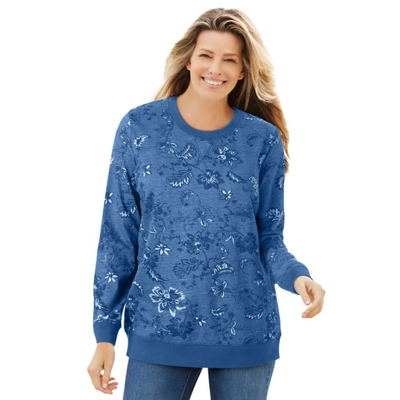 Woman Within Plus Size Printed Sweatshirt