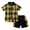 Yellow, variant on Sopiago Boys Clothes Shorts Sets Plaid Short Sleeve Hooded Button Shirt and Jogger Shorts for Kids Summer Outfits Orange,5-6 Years