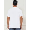 thumbnail image 3 of DARING DIVA Men's Chest Pocket Striped Print Crew Neck Short Sleeve T-Shirt M White, 3 of 7