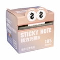 thumbnail image 2 of Rainbow Transparent Roll Sticky Notes 105 Sheets Pearlescent Pull-Out for Planner Decor Journaling,1PC,Pink, 2 of 9