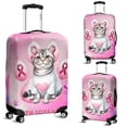 thumbnail image 2 of Faith Love Hope American Shorthair Breast Cancer Awareness Survivor Travel Luggage Cover Cat Lover Kitten Owner Gifts Suitcase Dust Protective Decor - 02017, 2 of 5